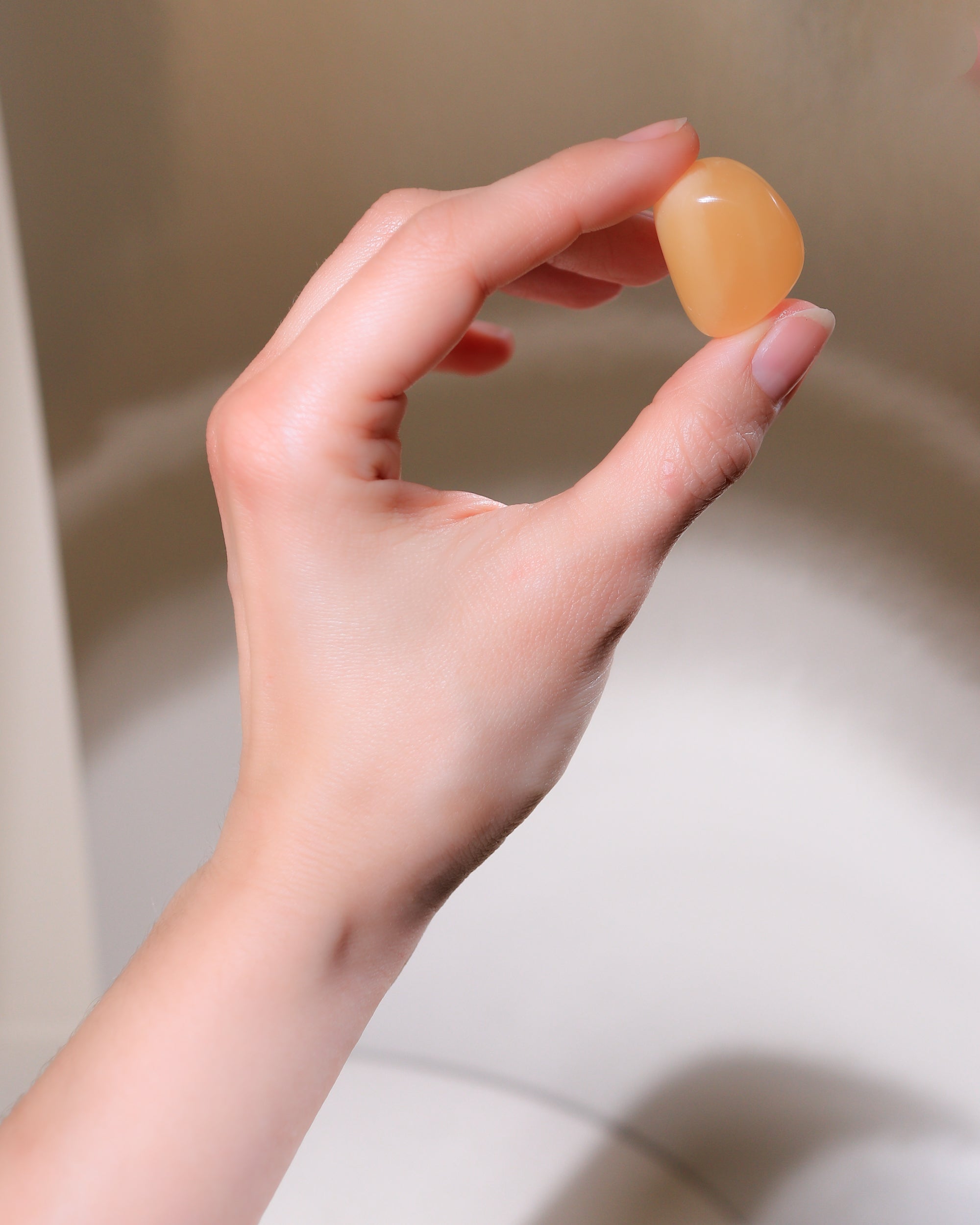 Orange Calcite Pocket Stone