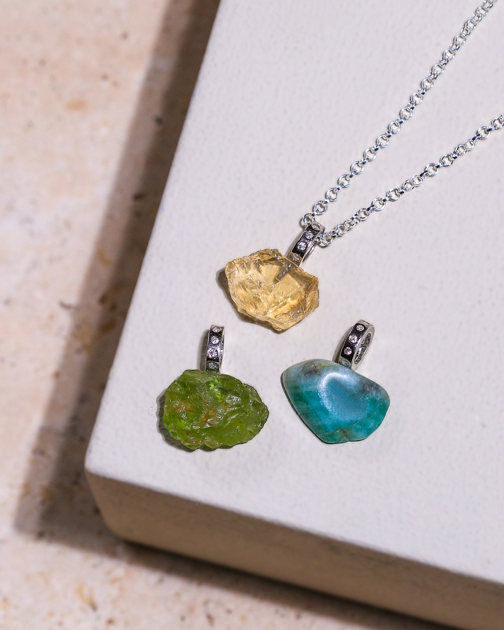 Birthstone Anhänger, Silber