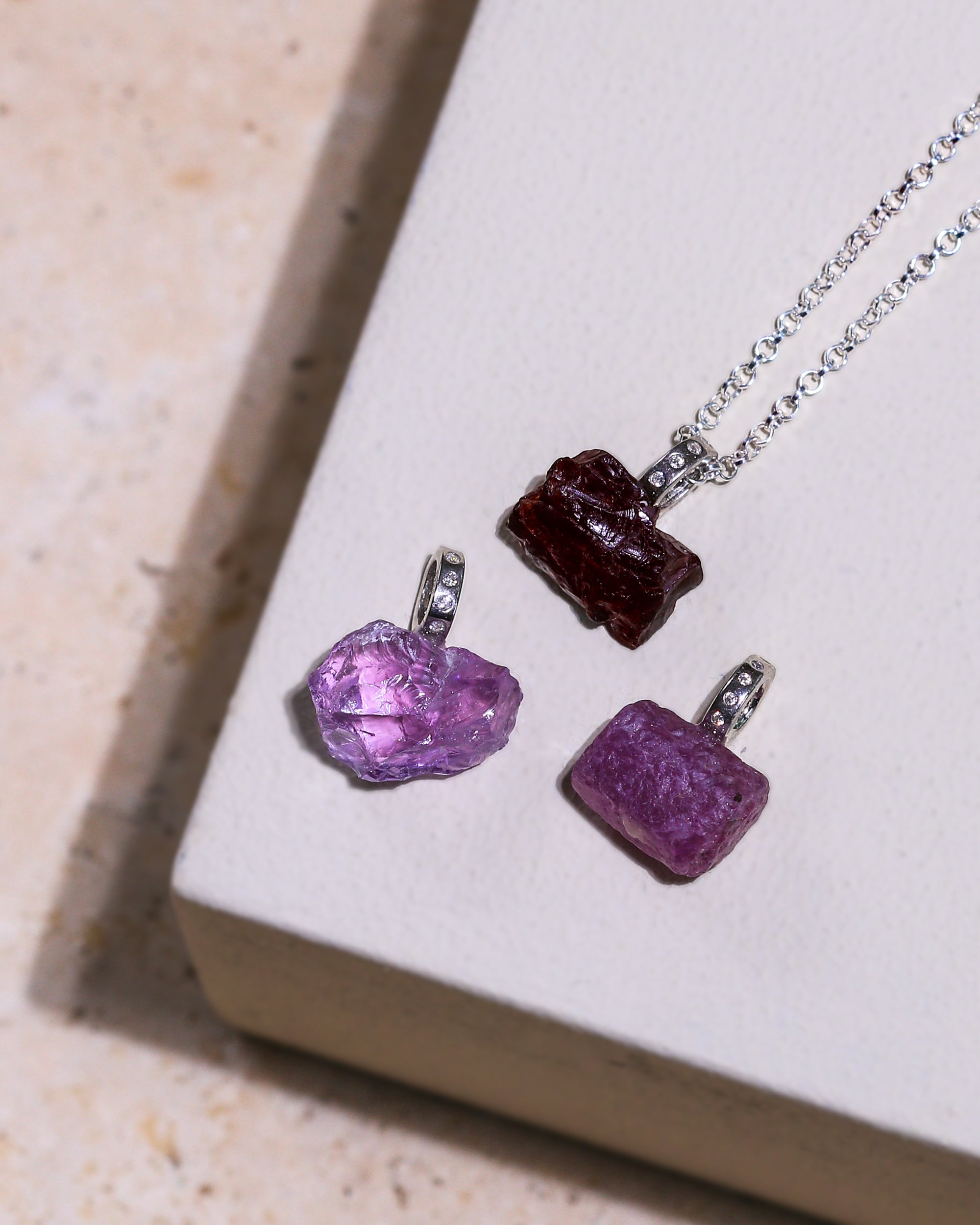 Birthstone Anhänger, Silber