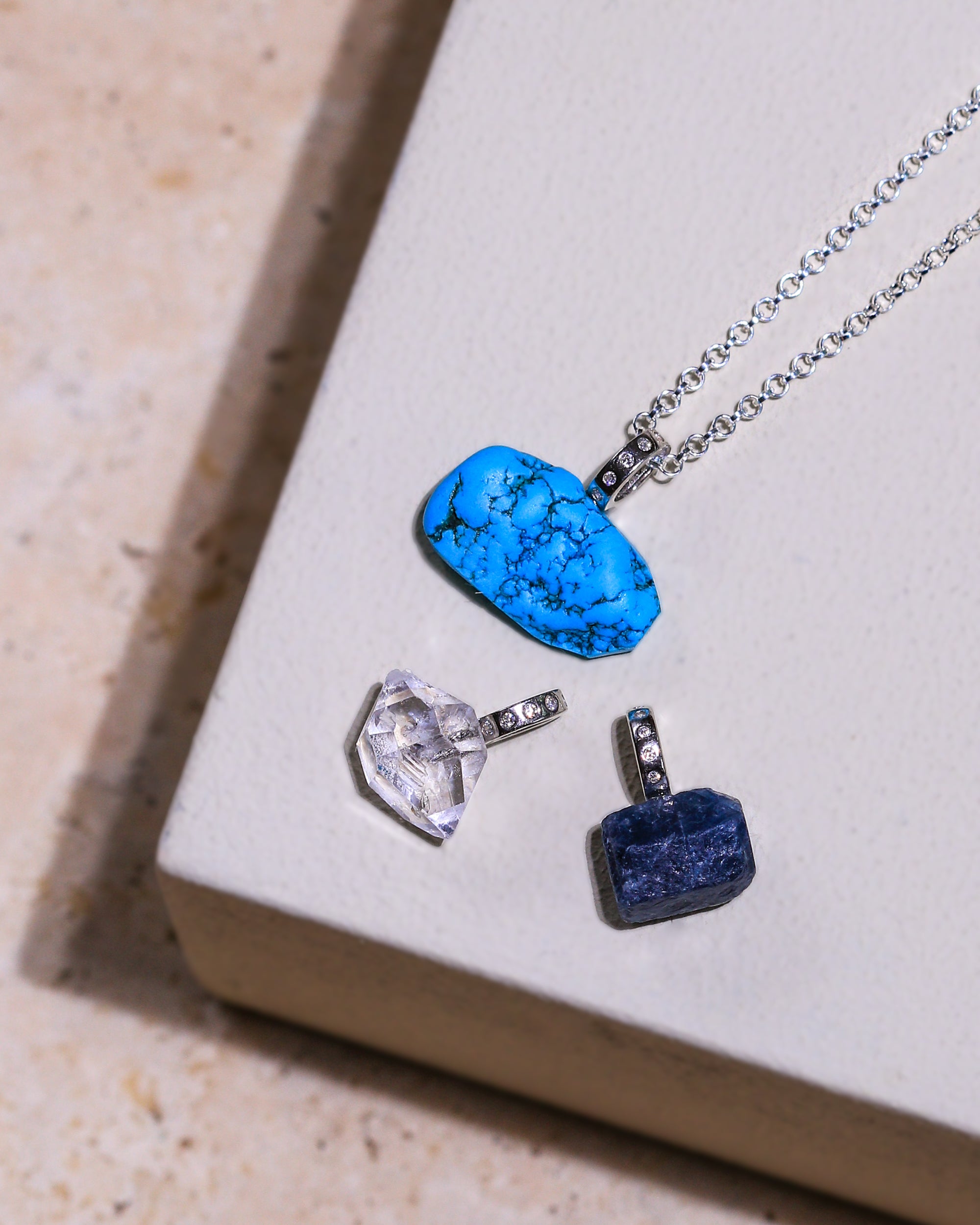 Birthstone Anhänger, Silber