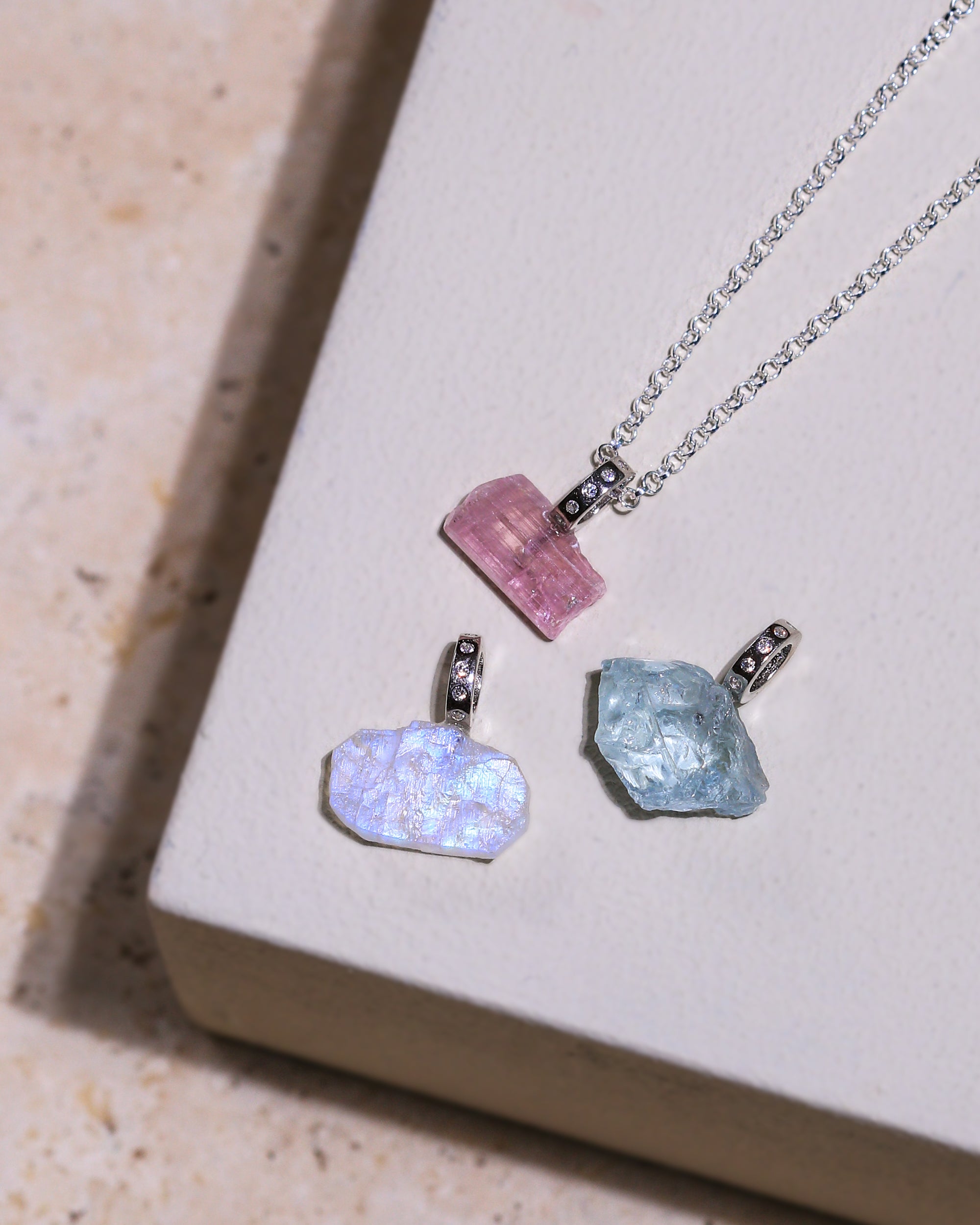 Birthstone Anhänger, Silber