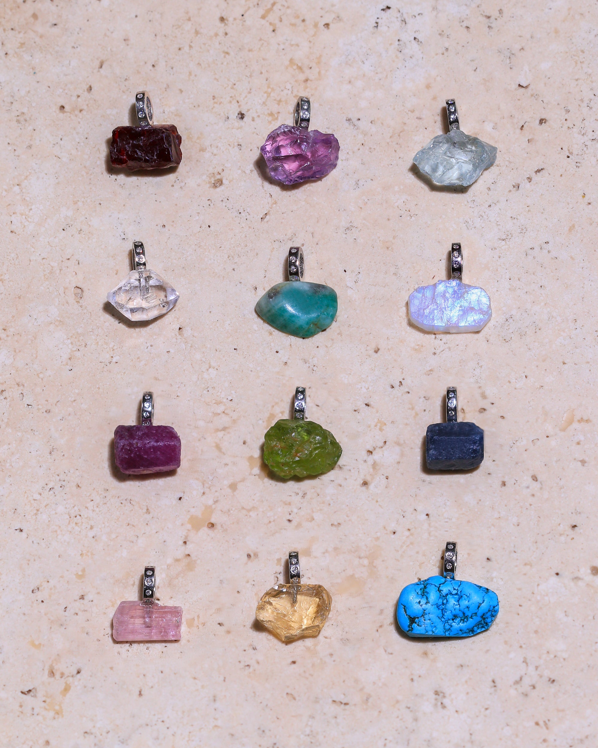 Birthstone Anhänger, Silber